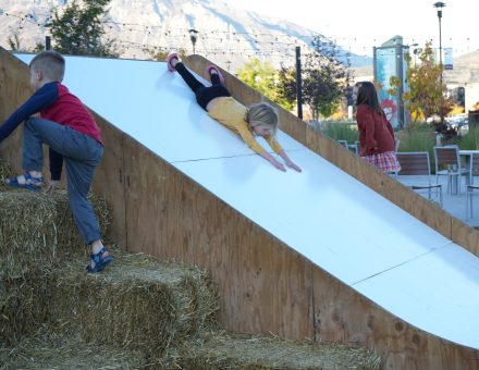 Straw Bale Slide